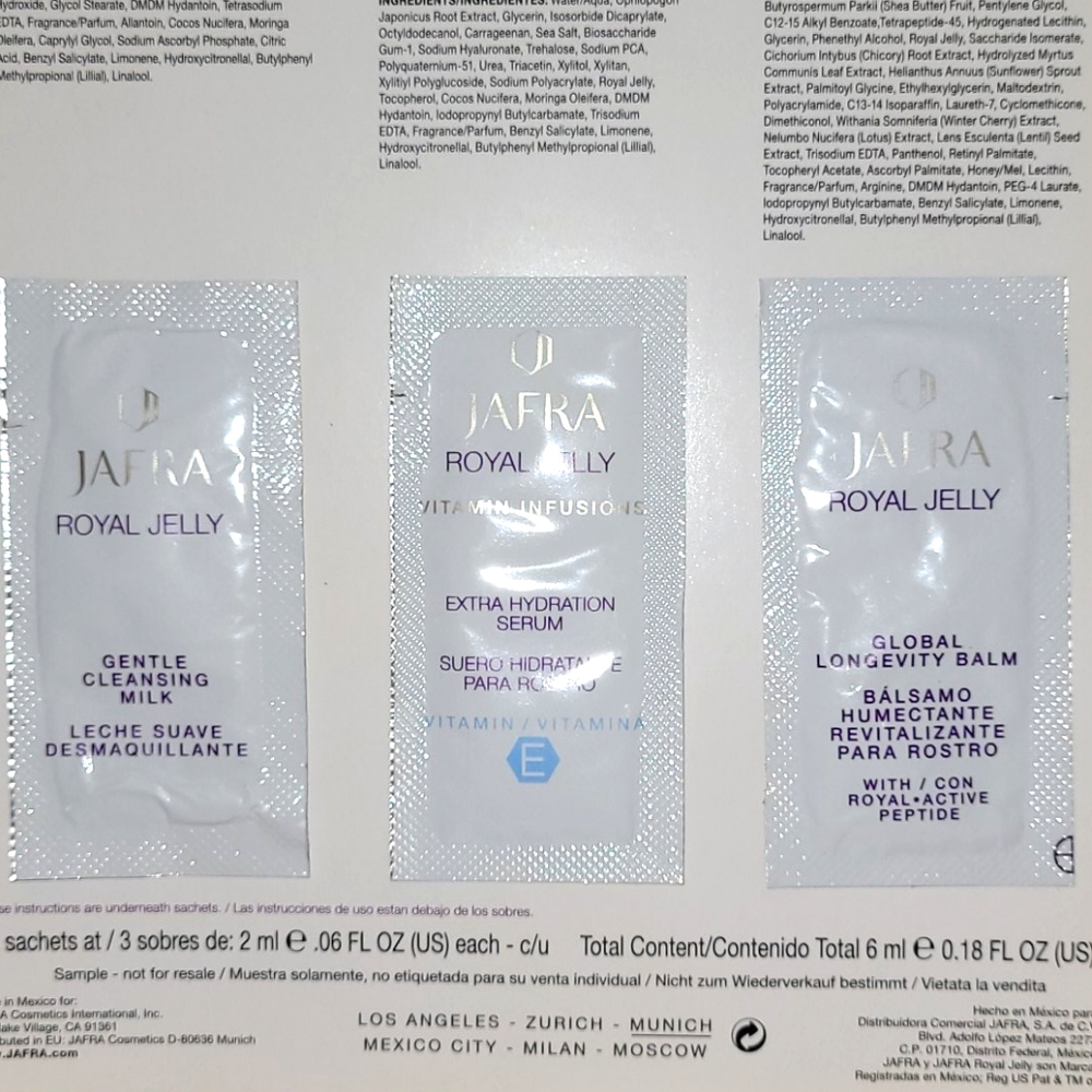 Jafra Royal Jelly Sachets (Samples) | Lot of 5